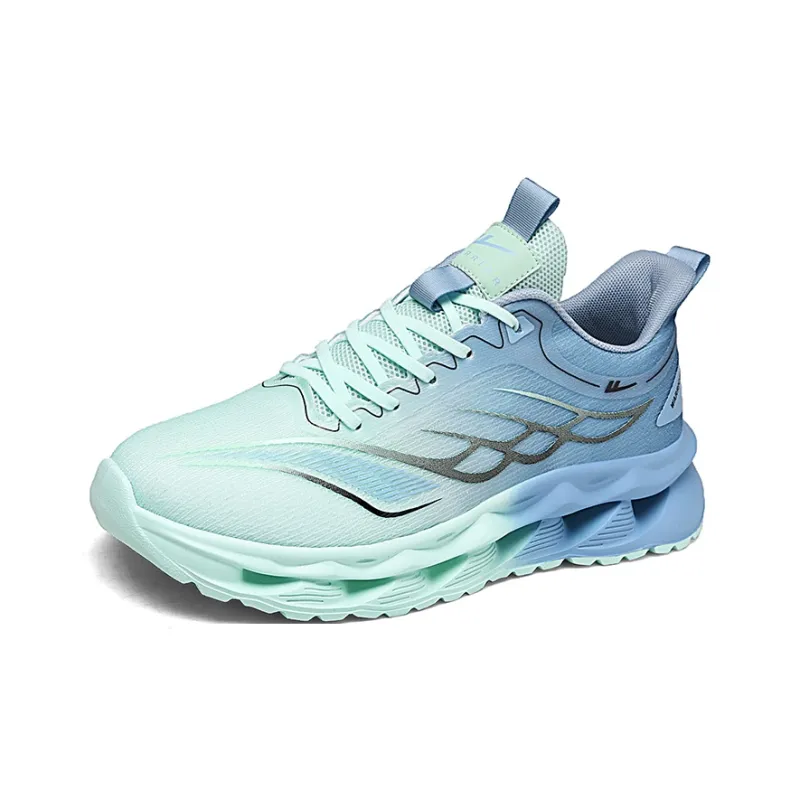 WARRIOR Running Shoes Men Low Top Teal/White Green/Yellow Orange-2