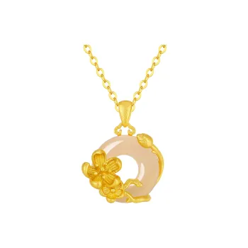 Celebrate The Great Blessing Chalcedony Jade Necklaces Women's