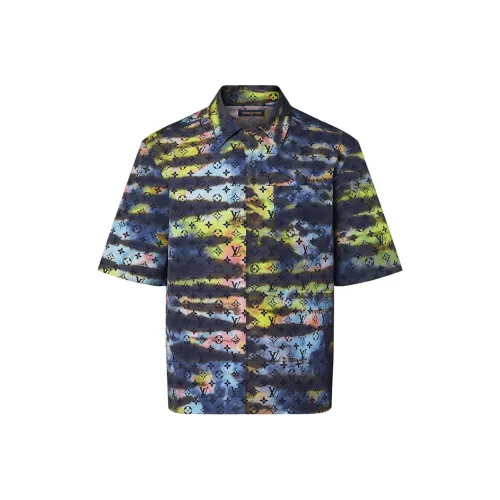 LOUIS VUITTON Zipped Monogram Tie Dye Shirt
