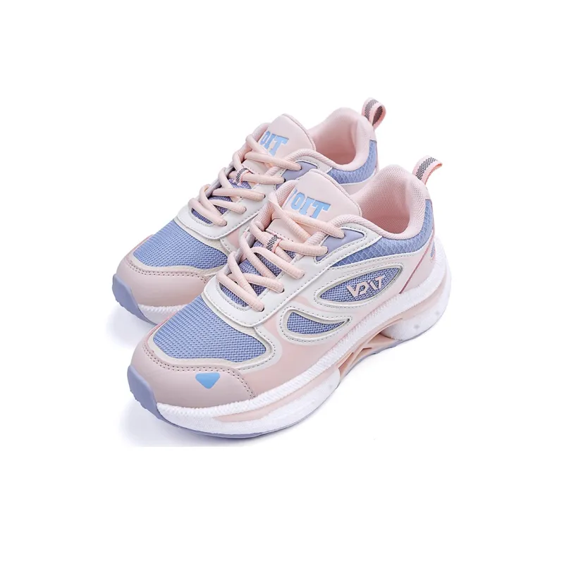VOIT Cushioning, Slip Resistant, And Breathable Low Top Casual Sprint Running Shoes Women's Pink Colorful Blue-2