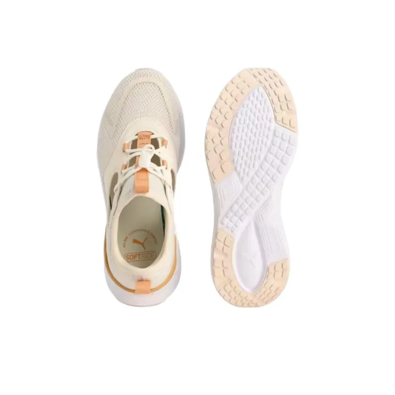 PUMA SOFTRIDE Mayve Anti Slip Wear Resistant Low Top Running Shoes Women's Light Khaki-3
