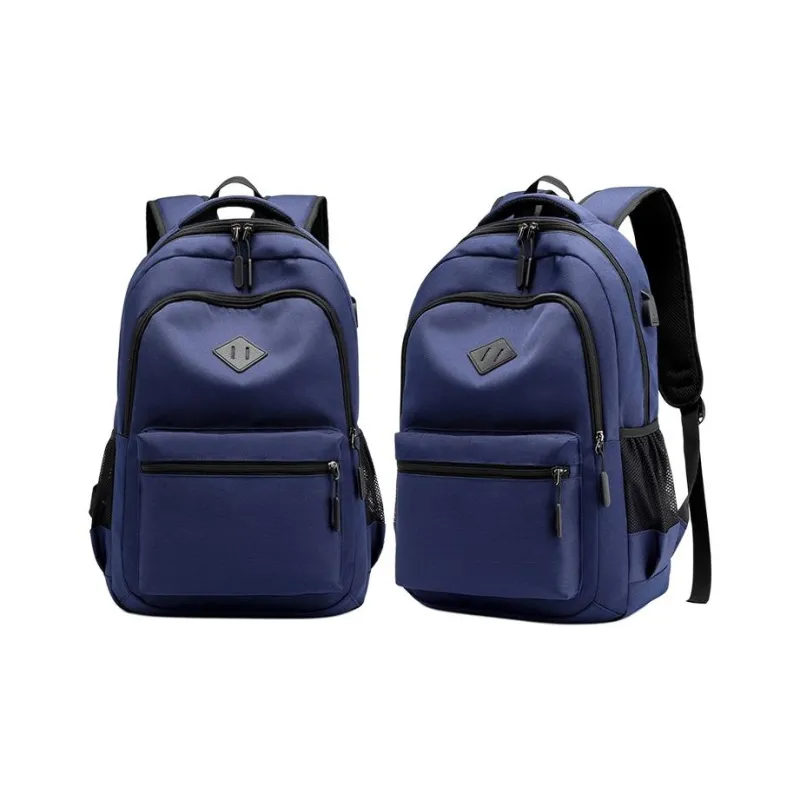 H YXIANG Oxford Backpack Regular Unisex Black/Dark Blue/Burgundy-6
