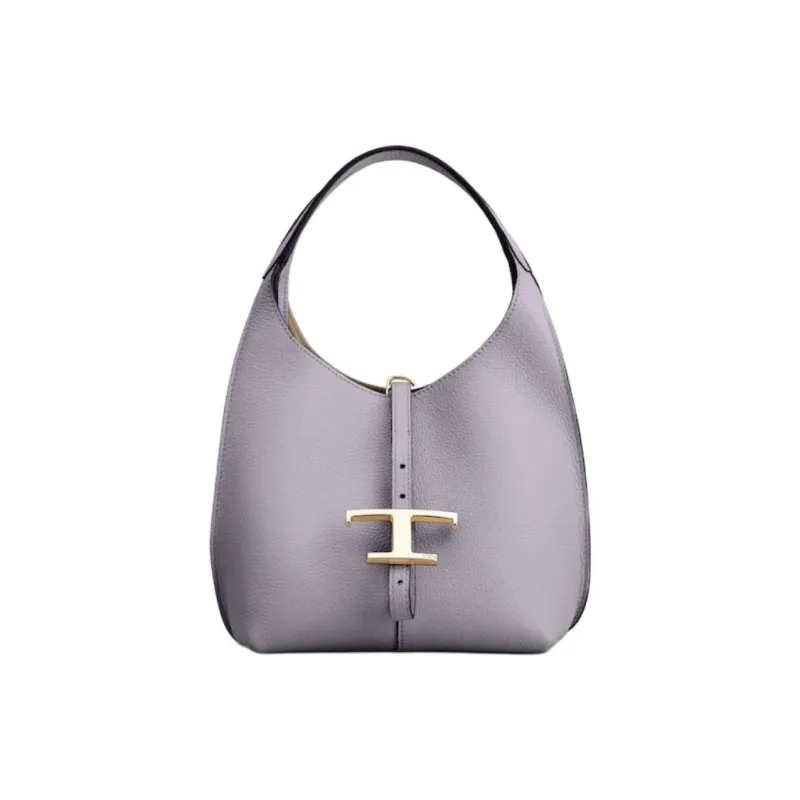 TOD'S T Timeless Calfskin One Shoulder Handbag Medium Size Women's Purple-0