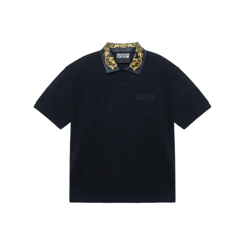 VERSACE JEANS COUTURE SS21 Polo Shirt Men's Black-0