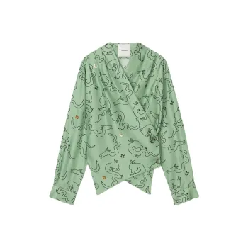 NANUSHKA SS24 Year Of The Dragon Collection Shirt Men's Green