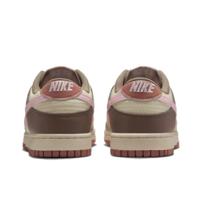 Nike Dunk Anti Slip Wear Resistant Low Top Skateboard Shoes Men's White Green Pink-4