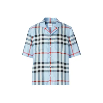Burberry Silk Check Short Sleeve Shirt
