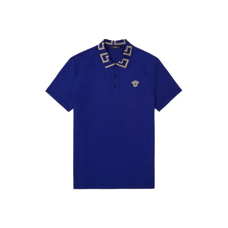 VERSACE VERSACE SS22 Polo Shirt Men's Blue-0