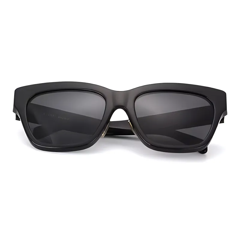 CELINE Plate Frame Irregular Shape Sunglasses Women's Black-4