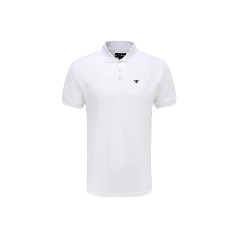 EMPORIO ARMANI Mercerised Piqué Polo Shirt With Micro Eagle-0
