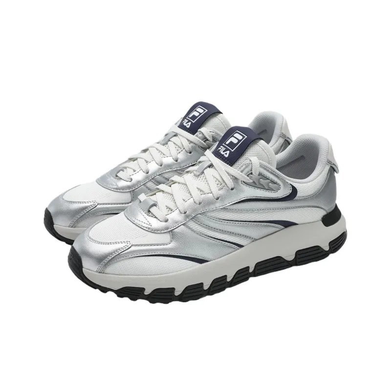FILA RIBBON Anti Slip Wear Resistant Low Top Casual Shoes Men's Gray White-1