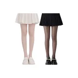 2 Pack (Solid Color White Silk+Polka Dot Black Stockings)
