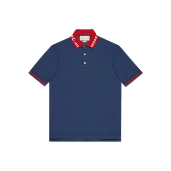GUCCI SS22 Polo Shirt Men's Blue
