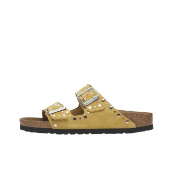Birkenstock Arizona Rivet EVA Abrasion Resistant Slide Slippers Women's Yellow Narrow Fit