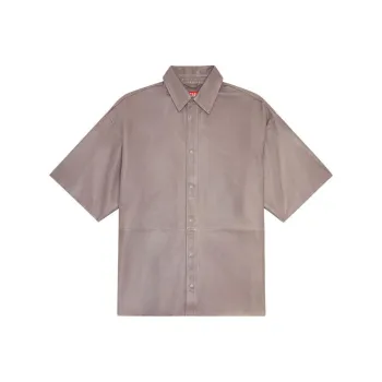 DIESEL S EMIN LTH Leather Shirt