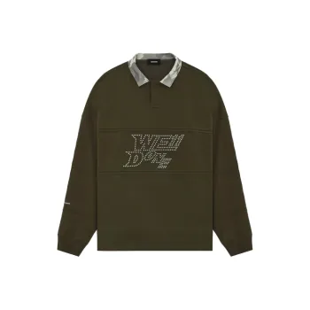 We11done Black Padded Polo L - Polo Shirts - BeyondStyle