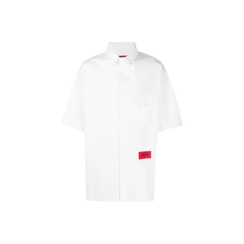 424 Short Sleeve Logo Patch Button Down