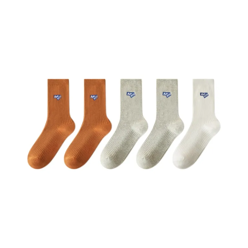 FAIRWHALE Mid Calf Socks Unisex 5 Pack-12