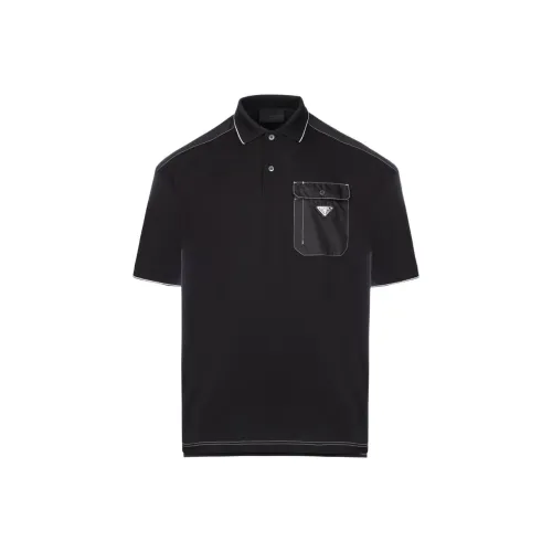 PRADA Polo Shirts Men Black
