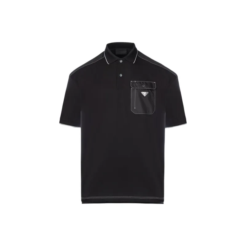 PRADA SS22 Polo Shirt Men's Black-0