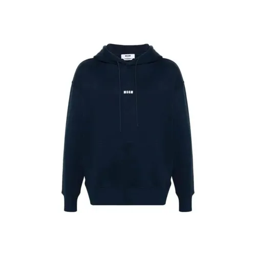 MSGM 마린 블루 남성 맨투맨