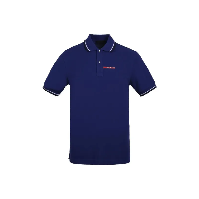 PRADA Polo Shirts Men Blue-0
