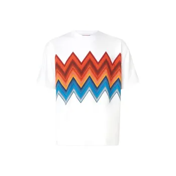 MISSONI Macro Zigzag Printed Crewneck T Shirt