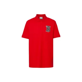 Burberry Polo Shirts Men Red