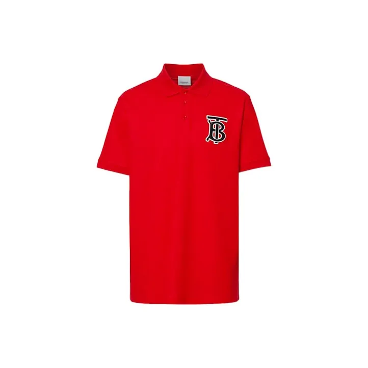 Burberry Polo Shirts Men Red-0