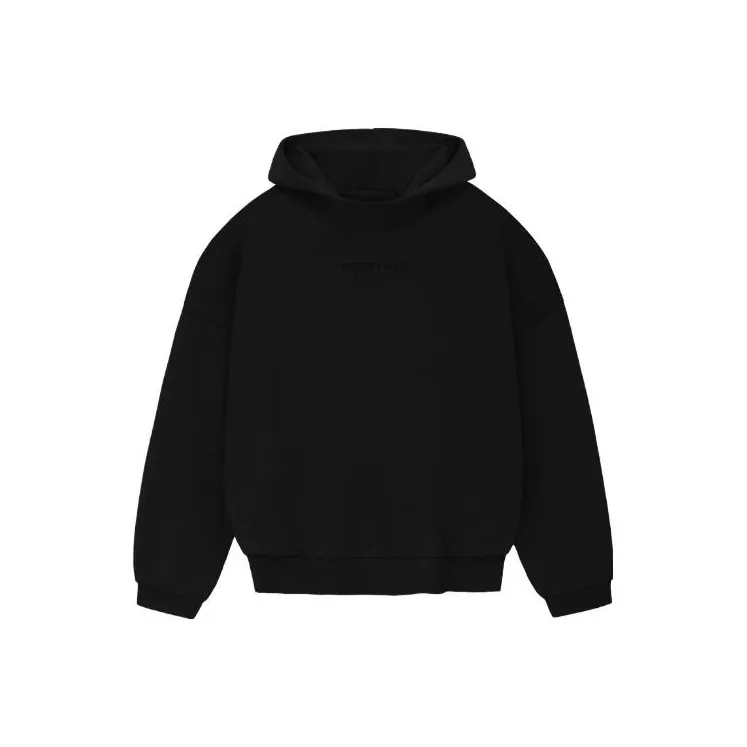 Fear of God Essentials FW23 Hoodie Jet Black L - POIZON 