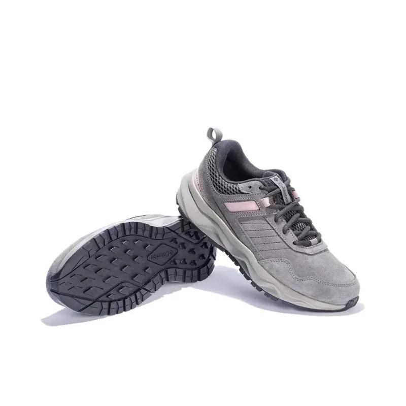 Columbia Anti Slip Wear Resistant Low Top Hiking Shoes Women's Gray Pink-3