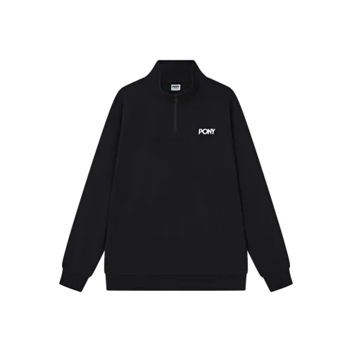 Pony Sweatshirts Unisex Black