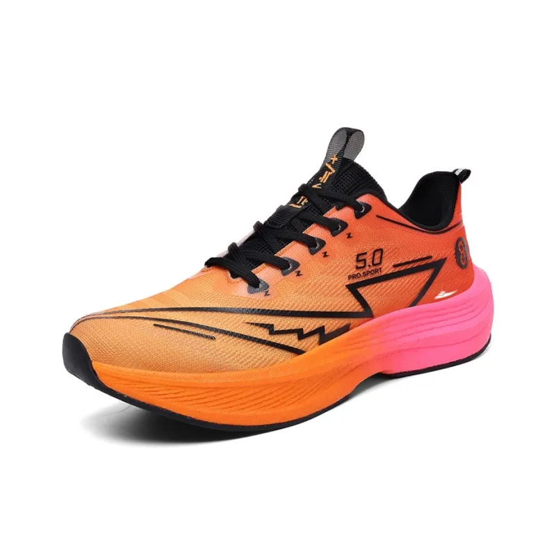 Kuding Running Shoes Unisex Low Top Electric Glow/Flint Stones/Black Blue/Spring Green-6