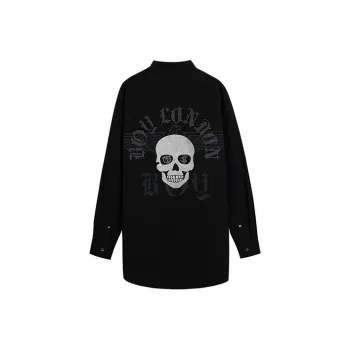 Boy London FW21 Letter Skeleton Shirt Shirt Fall Spring And Winter Unisex Black