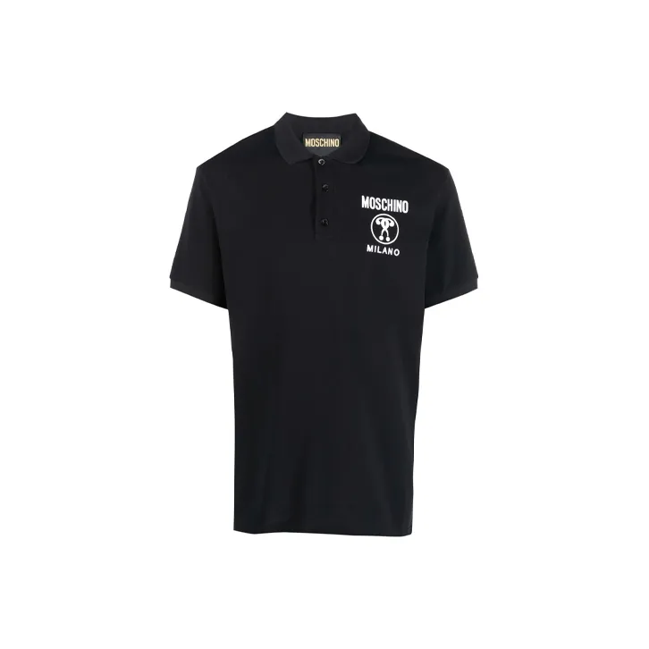MOSCHINO Double Question Mark Short sleeve Polo Shirt-0