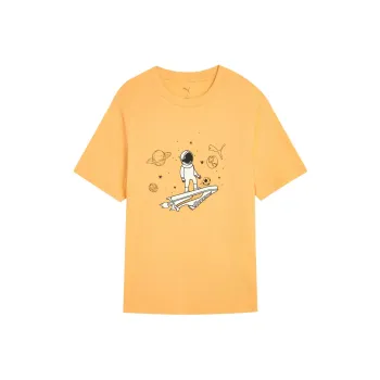 PUMA Basic GRAPHICS SS25 T Shirt Men's Apricot Yellow 41