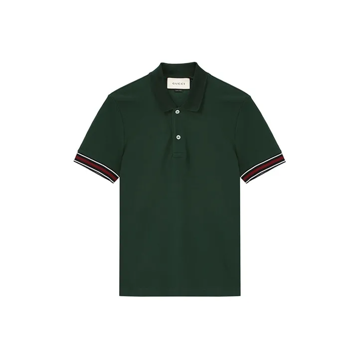 GUCCI Polo Shirts Men Green-0