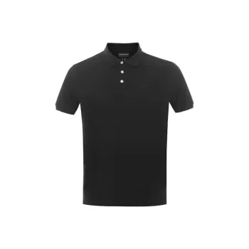 EMPORIO ARMANI SS22 Polo Shirt Men's Black