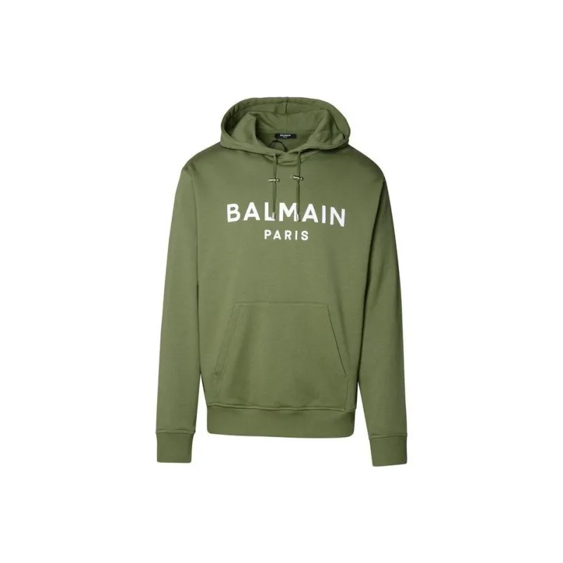 BALMAIN Logo Printed Drawstring Hoodie-0