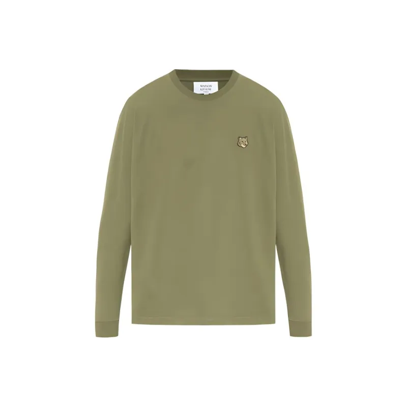 Maison Kitsune Bold Fox Head Patch Long Sleeved T Shirt-0
