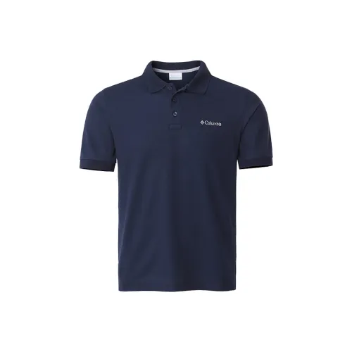 Columbia Polo Shirt Men's Navy Blue