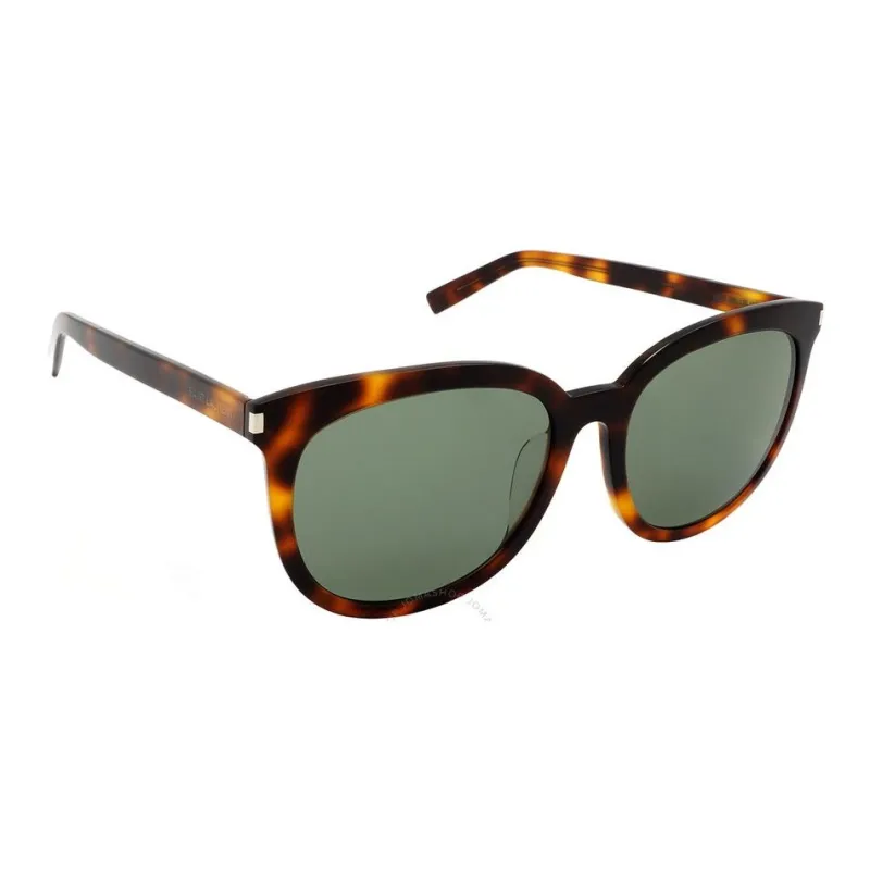 SAINT LAURENT Plastic Irregular Shape Sunglasses Women's Tortoiseshell-2