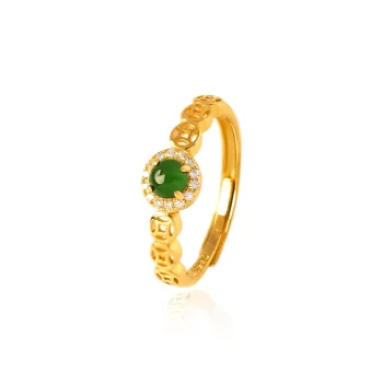 Tokai Family Ice Glutinous Jadeite Rings Unisex