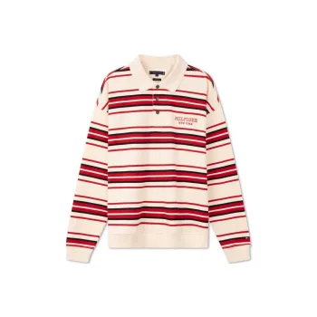 Tommy Hilfiger Sweatshirt Men's Beige White Red Stripes