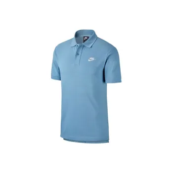 Nike Polo Shirts Men Cerulean/White
