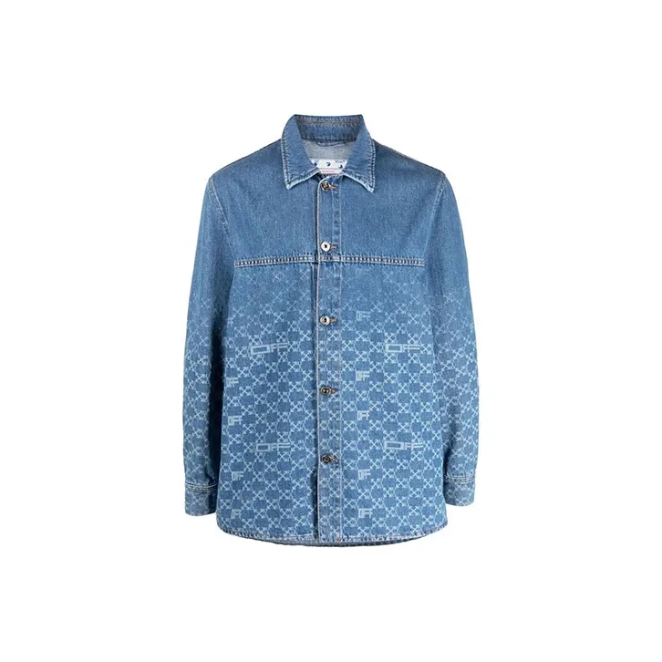 OFF WHITE Arrows Monogram Denim Shirt-0