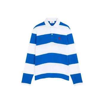 AMIPARIS Polo Shirts Men Blue White Multicolor