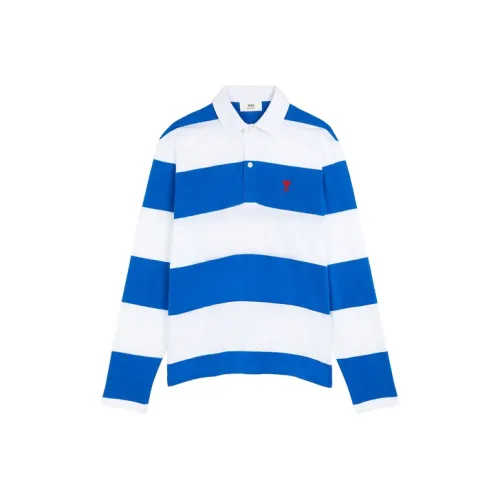 AMIPARIS Polo Shirts Men Blue White Multicolor