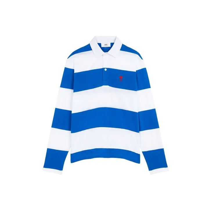 AMIPARIS Polo Shirts Men Blue White Multicolor-0