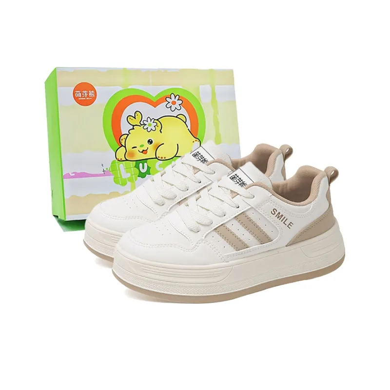Budding Bear Slip Resistant, Abrasion Resistant, Breathable, Height Increasing Low Top Skateboard Shoes Women's-5